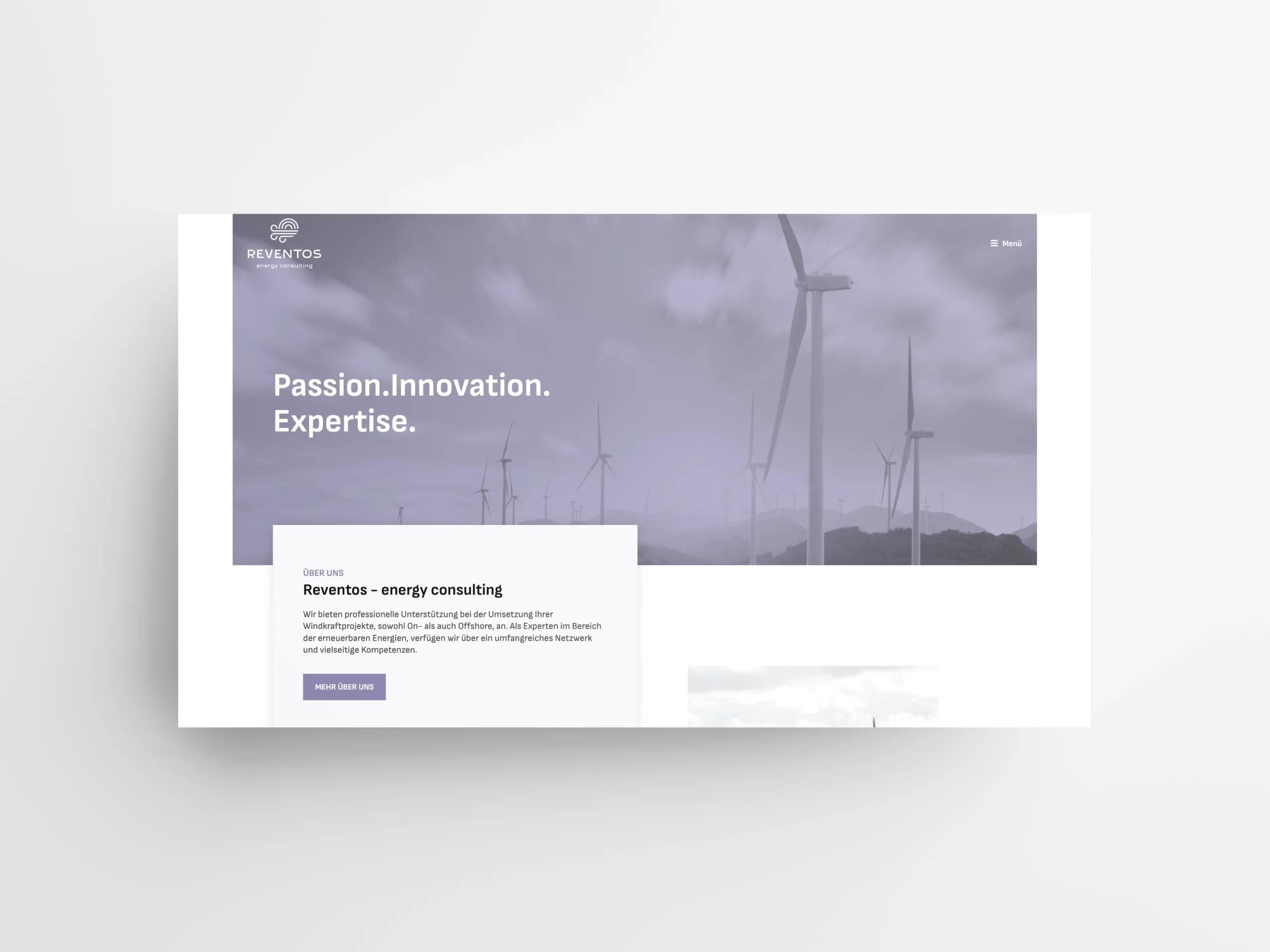 SJF Werbeagentur Portfolio Reventos energy consulting erneuerbare Energien Webdesign